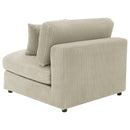  Coaster Furniture Blaine 509897 Upholstered Armless Chair - Sand IMAGE 6