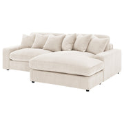  Coaster Furniture Blaine 509899 Upholstered Reversible Chaise Sectional Sofa - Sand IMAGE 4
