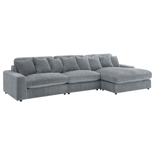  Coaster Furniture Blaine 509900-SET Upholstered Reversible Sectional Sofa - Fog IMAGE 1