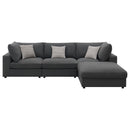  Coaster Furniture Serene 551324-SETB 4 pc Upholstered Modular Sectional - Charcoal IMAGE 2