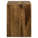  Coaster Furniture Odilia 708417 Rectangular Solid Wood End Table - Auburn IMAGE 4