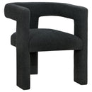  Coaster Furniture Petra 902882 Boucle Upholstered Accent Side Chair - Black IMAGE 1