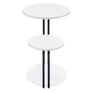  Coaster Furniture Hilly 930071 3-tier Round Accent Side Table - White and Black IMAGE 9