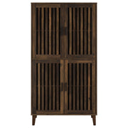 Coaster Furniture Elouise 950335 4-Door Engineered Wood Tall Accent Cabinet - Dark Pine IMAGE 4