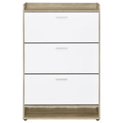 Coaster Furniture Denia 950403 3-Tier Shoe Storage Cabinet - Antique Pine/White IMAGE 5
