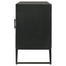  Coaster Furniture Riddell 959631 4-door Wood Reeding Accent Cabinet - Matte Black IMAGE 7
