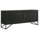  Coaster Furniture Riddell 959631 4-door Wood Reeding Accent Cabinet - Matte Black IMAGE 8