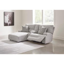 Signature Design by Ashley Acklen Place 93605S5 3 pc Power Reclining Sectional Sofa with Chaise IMAGE 3