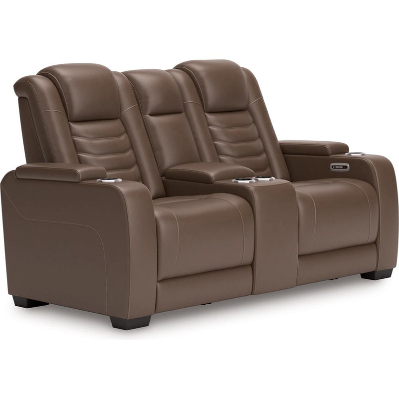  Signature Design by Ashley High Impact U1060118 Power Reclining Loveseat with Console and Adjustable Headrest IMAGE 2
