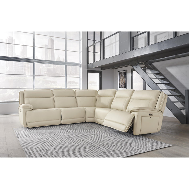 Signature Design by Ashley Double Deal Power Reclining Leather Match 5 pc Sectional U1300158/U1300131/U1300177/U1300146/U1300162 IMAGE 2