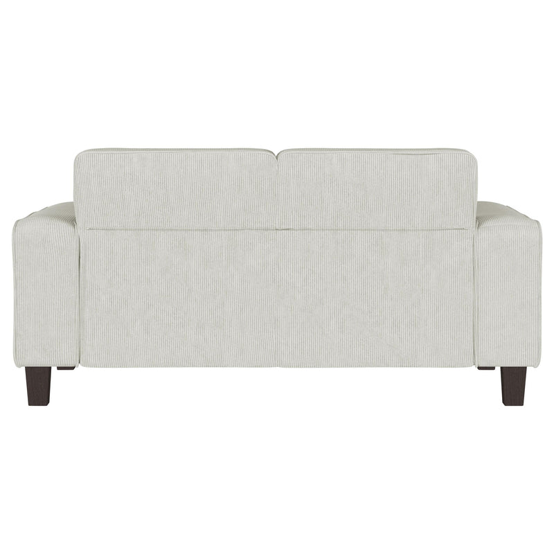  Coaster Furniture Deerhurst 509648 Upholstered Track Arm Tufted Loveseat - Greige IMAGE 6