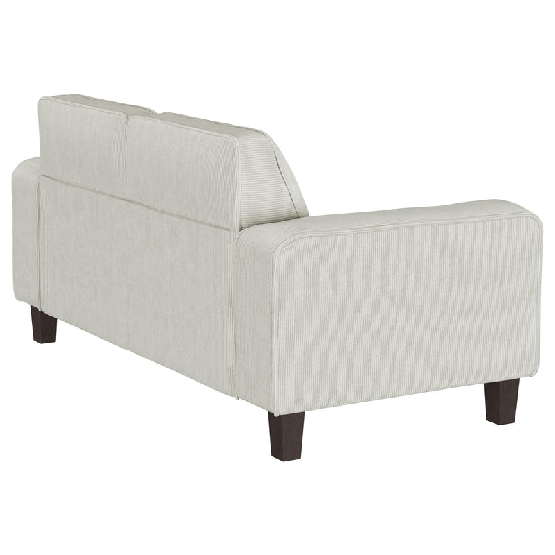  Coaster Furniture Deerhurst 509648 Upholstered Track Arm Tufted Loveseat - Greige IMAGE 7