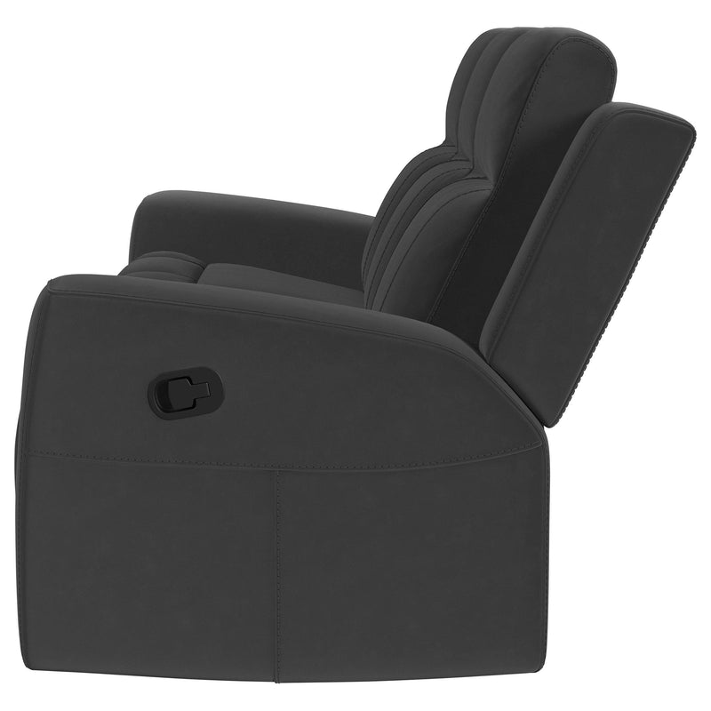  Coaster Furniture Brentwood 610284 Upholstered Motion Reclining Sofa - Dark Charcoal IMAGE 4