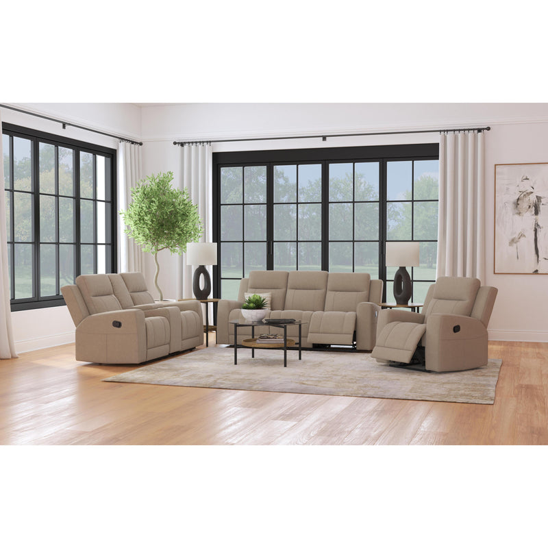 Coaster Furniture Brentwood Reclining Fabric Loveseat with Console 610282 IMAGE 2