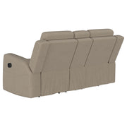 Coaster Furniture Brentwood 610282 Upholstered Motion Reclining Loveseat - Taupe IMAGE 6