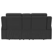  Coaster Furniture Brentwood 610285 Upholstered Reclining Loveseat - Dark Charcoal IMAGE 6