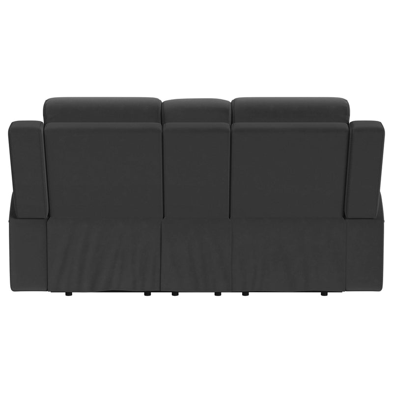  Coaster Furniture Brentwood 610285 Upholstered Reclining Loveseat - Dark Charcoal IMAGE 6