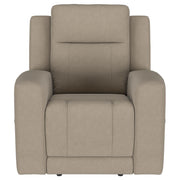 Coaster Furniture Brentwood 610283 Upholstered Recliner Chair - Taupe IMAGE 3