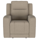  Coaster Furniture Brentwood 610283 Upholstered Recliner Chair - Taupe IMAGE 3