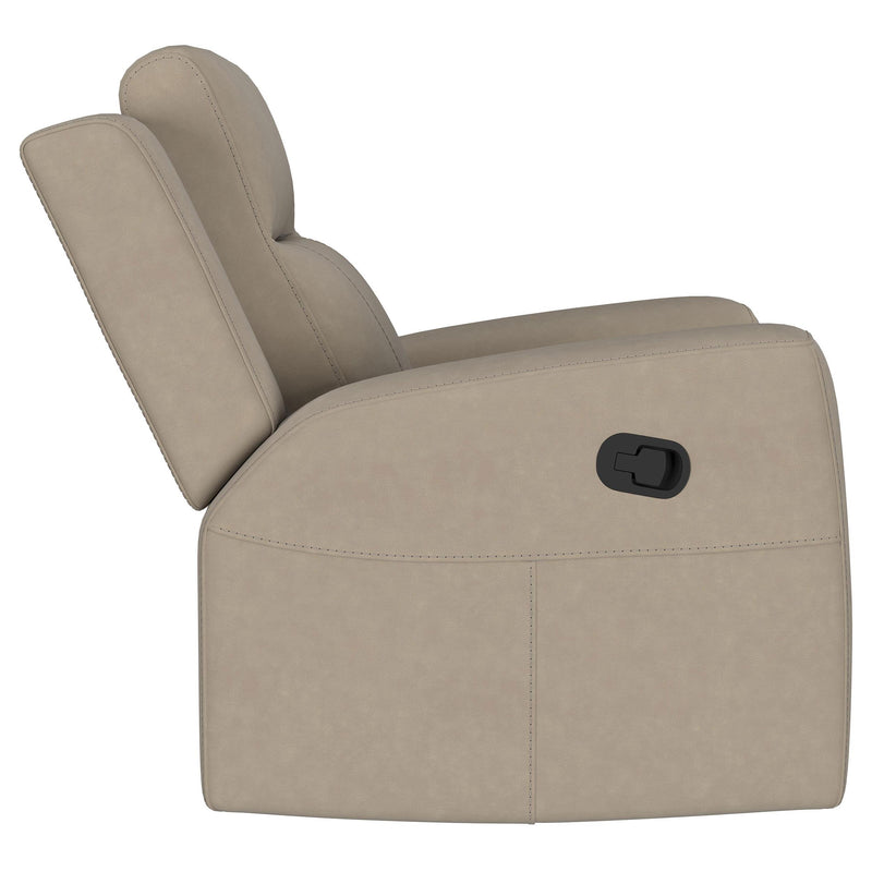  Coaster Furniture Brentwood 610283 Upholstered Recliner Chair - Taupe IMAGE 9