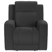  Coaster Furniture Brentwood 610286 Upholstered Recliner Chair - Dark Charcoal IMAGE 3