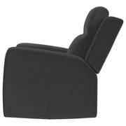  Coaster Furniture Brentwood 610286 Upholstered Recliner Chair - Dark Charcoal IMAGE 4