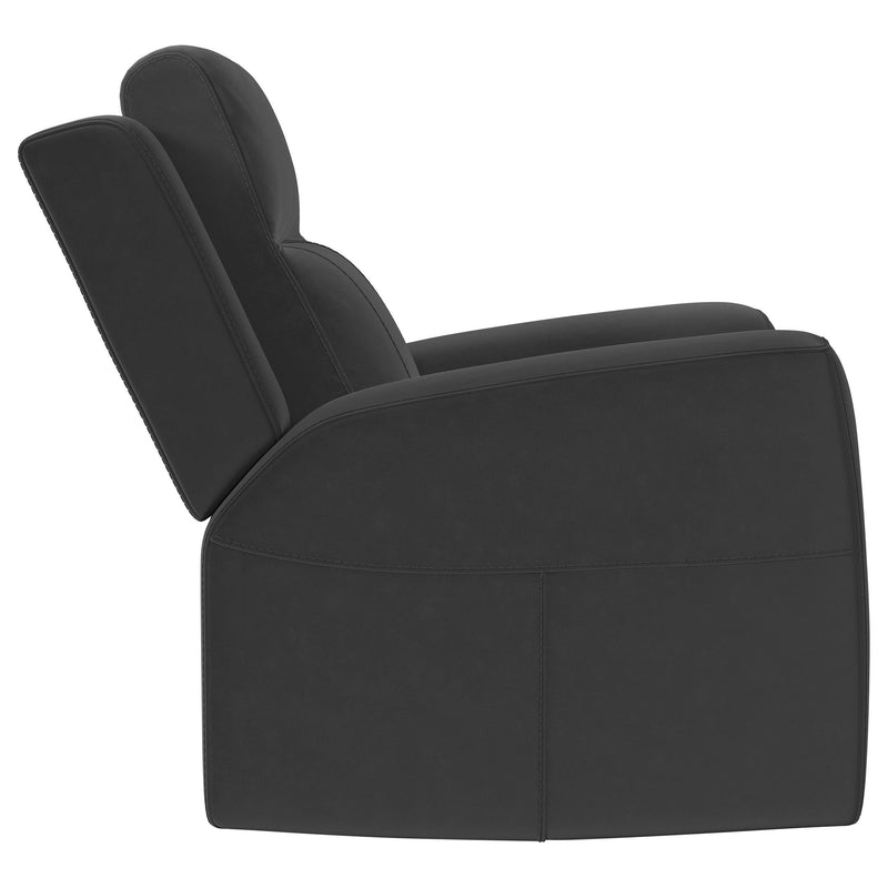  Coaster Furniture Brentwood 610286 Upholstered Recliner Chair - Dark Charcoal IMAGE 7