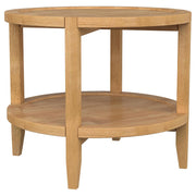 Coaster Furniture Camillo 709697 Round Solid Wood Side End Table - Maple Brown IMAGE 2