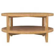 Coaster Furniture Camillo 709698 Round Solid Wood Coffee Table - Maple Brown IMAGE 5