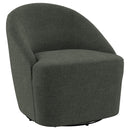 Coaster Furniture Leon 903075 Upholstered Accent Swivel Barrel Chair - Hunter Green IMAGE 1