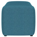  Coaster Furniture Summer 910293 Fabric Upholstered Tufted Accent Bench - Peacock Blue IMAGE 4