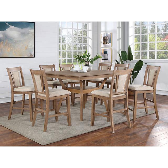 Furniture of America Square Upminster Counter Height Dining Table CM3984NT-PT IMAGE 3