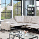  Furniture of America Abberton Power Reclining Leatherette Sectional CM6735BG-PM-SECT IMAGE 1