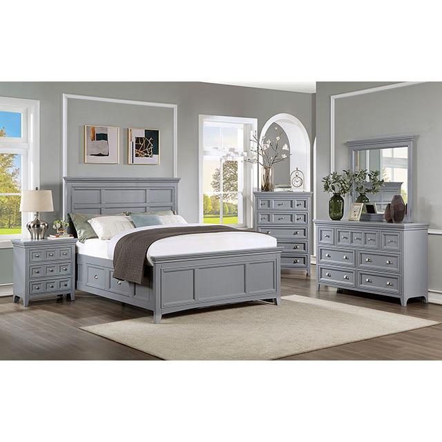 Furniture of America Castlile Full Panel Bed with Storage CM7413GY-F-BED IMAGE 2