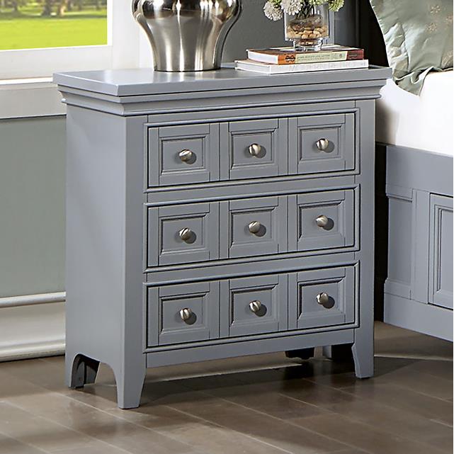 Furniture of America Castlile 3-Drawer Nightstand CM7413GY-N IMAGE 1