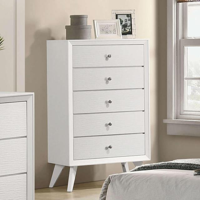 Furniture of America Dortmund 5-Drawer Chest CM7465WH-C IMAGE 1