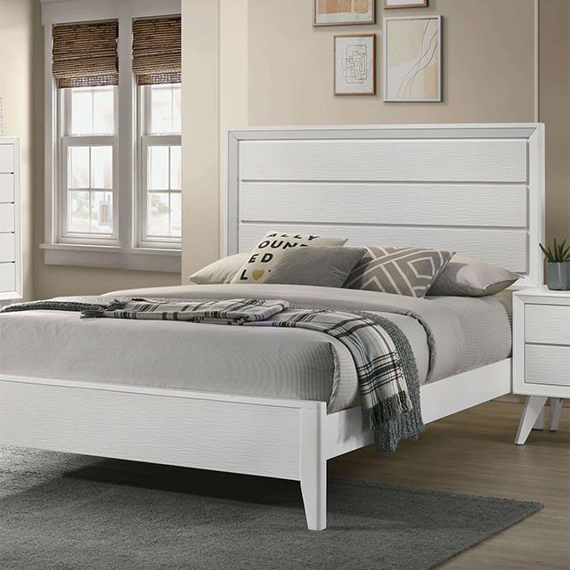 Furniture of America Dortmund California King Panel Bed CM7465WH-CK-BED IMAGE 1