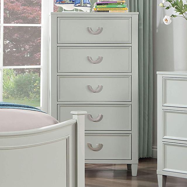 Furniture of America Lycorida 5-Drawer Chest CM7477GY-C IMAGE 1