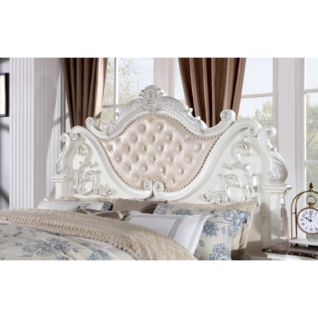 Furniture of America Esparanza California King Upholstered Panel Bed CM7478WH-CK-BED IMAGE 3