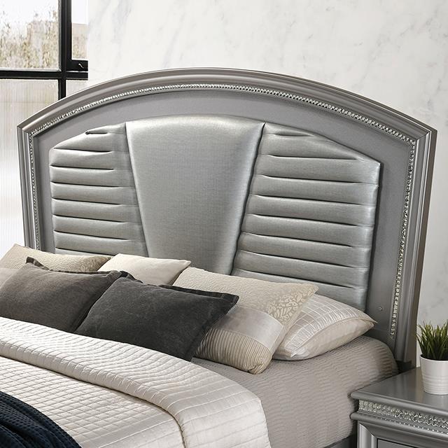 Furniture of America Maddie King Upholstered Panel Bed with Storage CM7899SV-EK-BED IMAGE 5