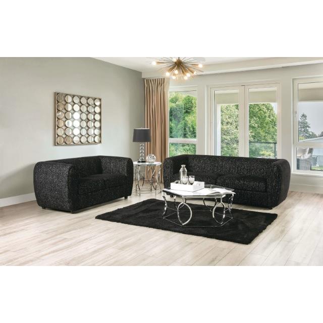 Furniture of America Verdal Stationary Loveseat FM61001BK-LV IMAGE 2