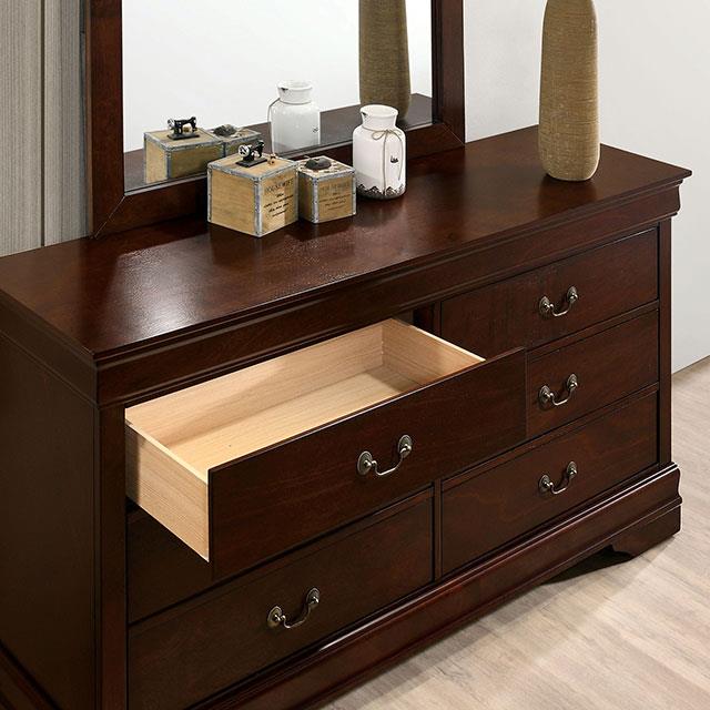 Furniture of America Louis Philippe 6-Drawer Dresser FM7866CH-D IMAGE 3