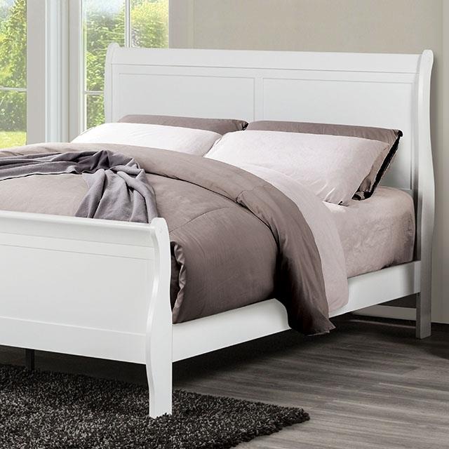 Furniture of America Louis Philippe Full Sleigh Bed FM7866WH-F-BED IMAGE 1