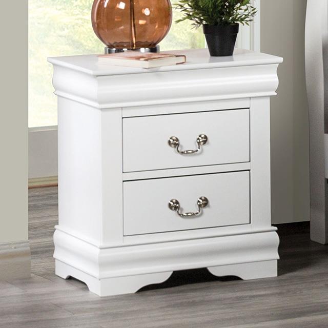 Furniture of America Louis Philippe 2-Drawer Nightstand FM7866WH-N IMAGE 1