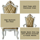 Picardy - Arm Chair (Set of 2) - Butterscotch Synthetic Leather & Antique Pearl