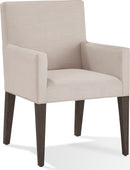Oakland Brunette - Modesto Upholstered Arm Chair (Set of 2) - Abalone Linen And French Roast