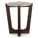  Signature Design by Ashley Tanidore T667-6 Round End Table IMAGE 2