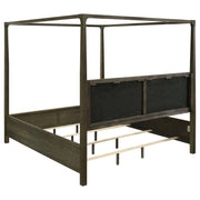  Coaster Furniture Gran Park 224931Q Queen Canopy Bed - Dark Cocoa IMAGE 4