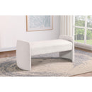  Coaster Furniture Peoria 910199 Velvet Upholstered Accent Bench - Ivory IMAGE 5