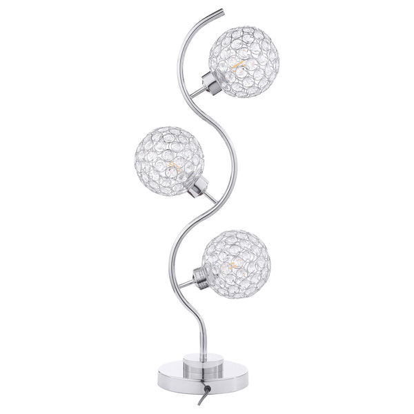 Coaster Furniture Amberley 920232 33-inch 3-light Curvy Metal Table Lamp - Silver IMAGE 1